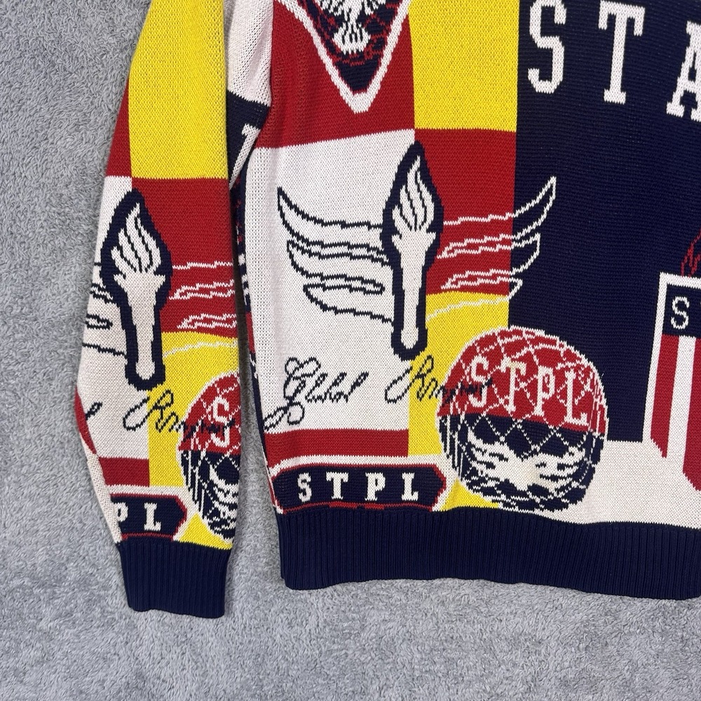 Staple Pigeon Sweater Mens M Knit New York Geometric AOP All‎ Over Sweatshirt - Picture 3 of 12